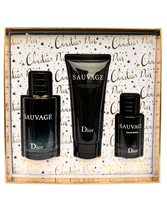Coffret DIOR Sauvage EDP 100ml + EDP 30ml + Baume Après Rasage 100ml