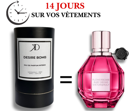 KD DESIRE BOMB Extrait de Parfum 100ml (ESSENCE FLOWERBOMB RUBY)