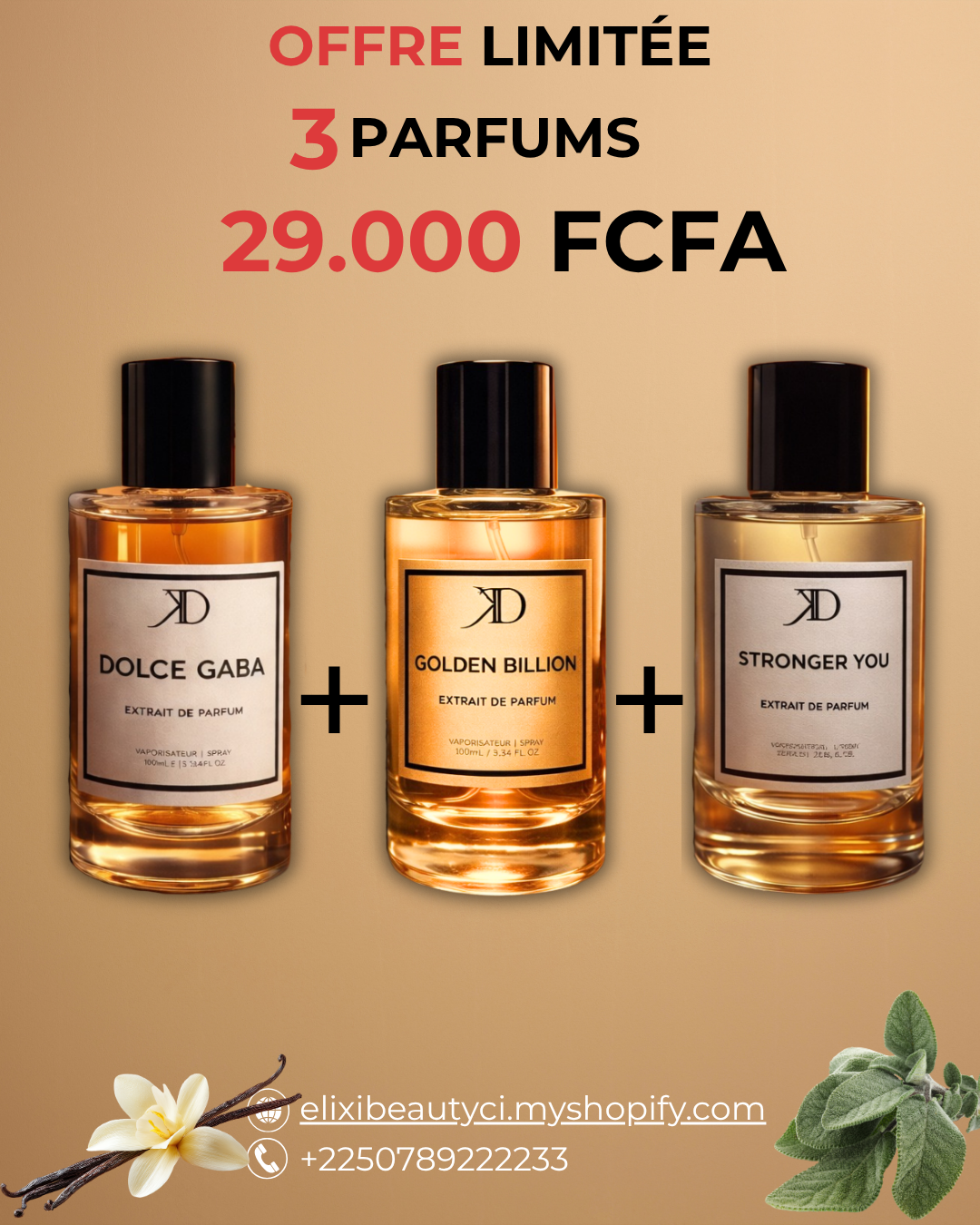 KD Golden Billion+ Kd Stronger You + Kd Dolce Gaba