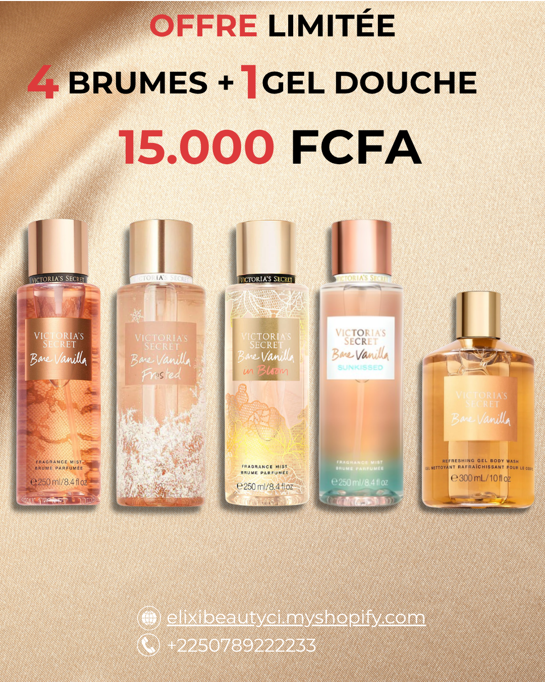4 Brumes + 1 Gel Douche 1