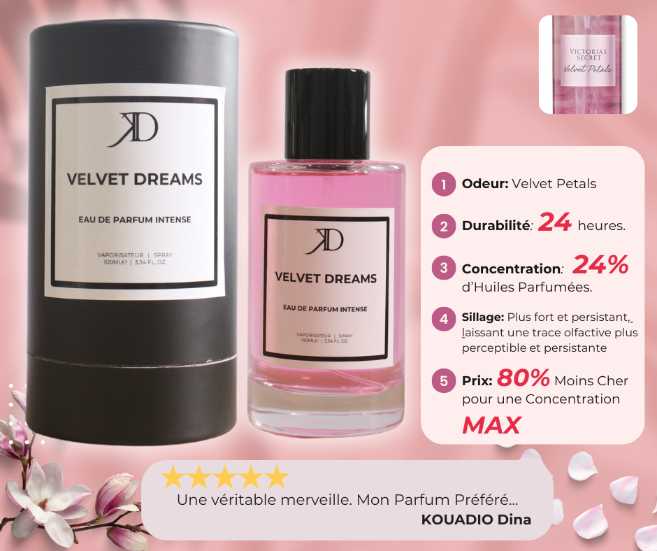 Velvet Dreams Eau de Parfum Intense 100ml + 1 Tube Crème Velvet Petals OFFERT