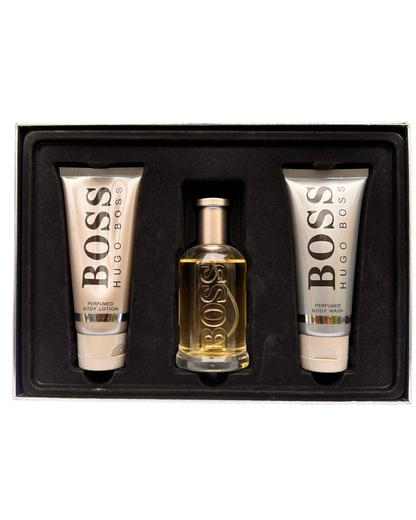 Coffret BOSS BOTTELED EDT 100ml + Gel Douche 100ml + Lotion Corporelle 100ml