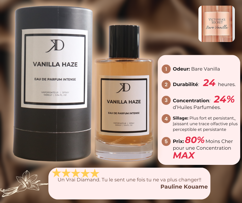 Vanilla Haze Eau de Parfum Intense 100ml + 1 Tube Crème Bare Vanilla OFFERT