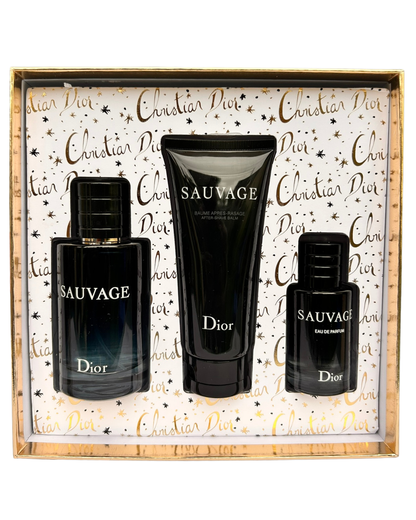 Coffret DIOR Sauvage EDP 100ml + EDP 30ml + Baume Après Rasage 100ml