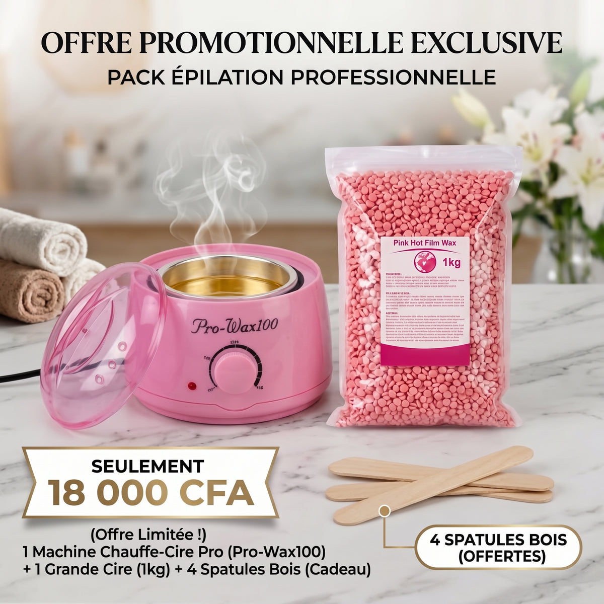 Kit Epilation Machine + 1KG Cire