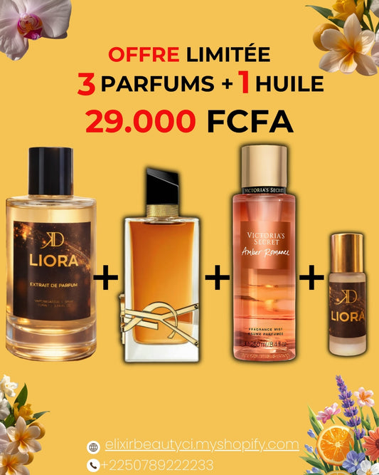 KD Liora + Libre Intense + brume + Huile Liora