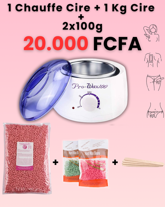 Kit Epilation Machine + 1 Kg + 2x100G Cire