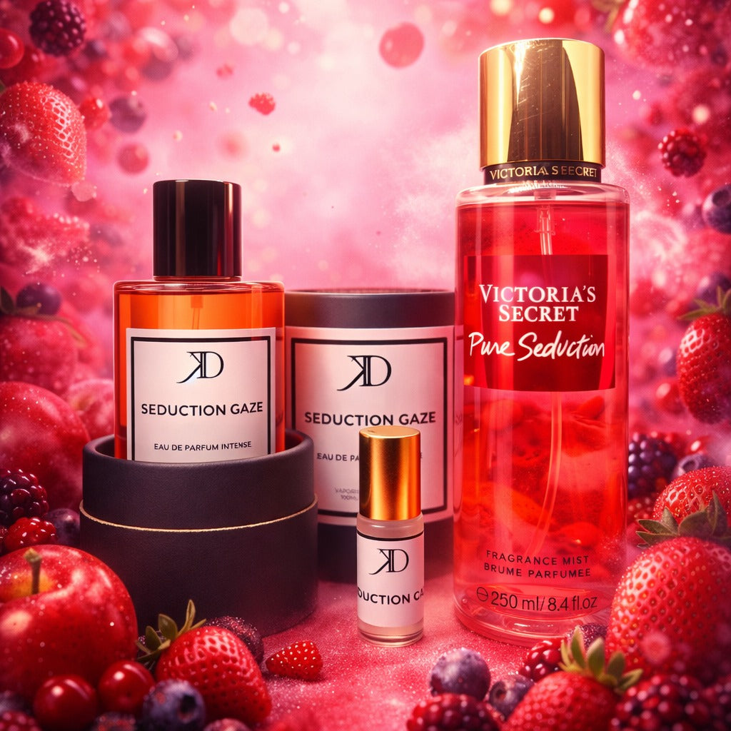 SEDUCTION GAZE 100ml(Extrait PURE SEDUCTION)+ Huile 5ml + Brume 250ml