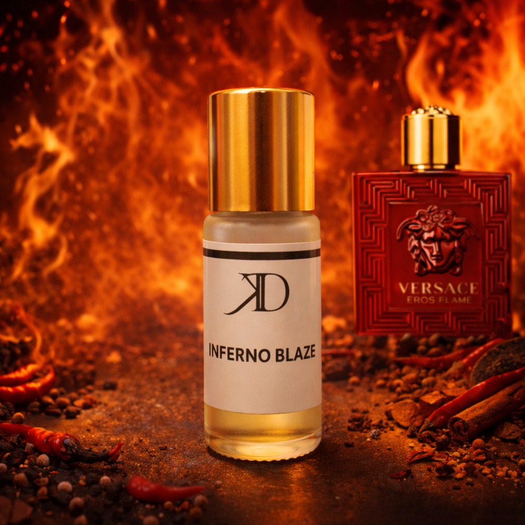 KD INFERNO BLAZE 100% HUILE ROLL ON 5ML (ESSENCE VERSACE EROS FLAME)