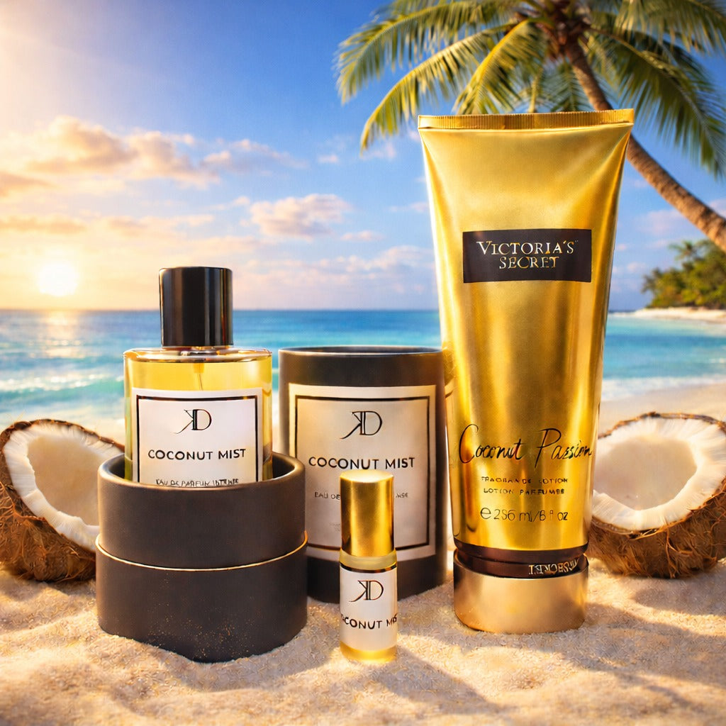 KD COCONUT MIST 100ml(Extrait COCONUT PASSION) + Huile 5ml + Crème 236ml